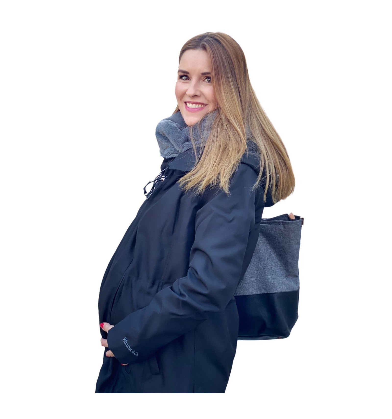 Kangura portabebés Abrigo de Porteo y Premamá Wallaby Charcoal Grey