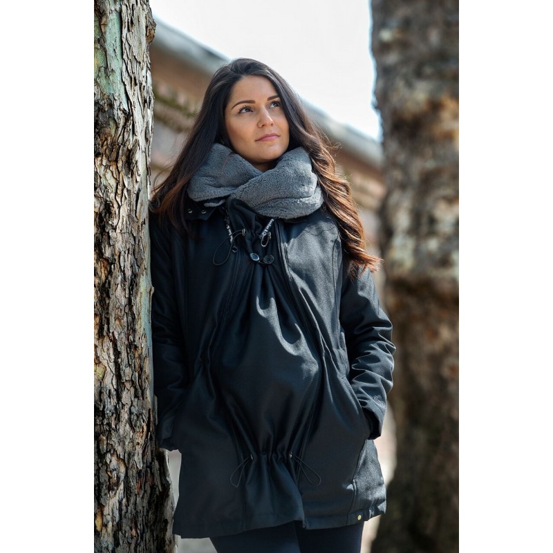 Kangura portabebés Abrigo de Porteo y Premamá Wallaby Charcoal Grey