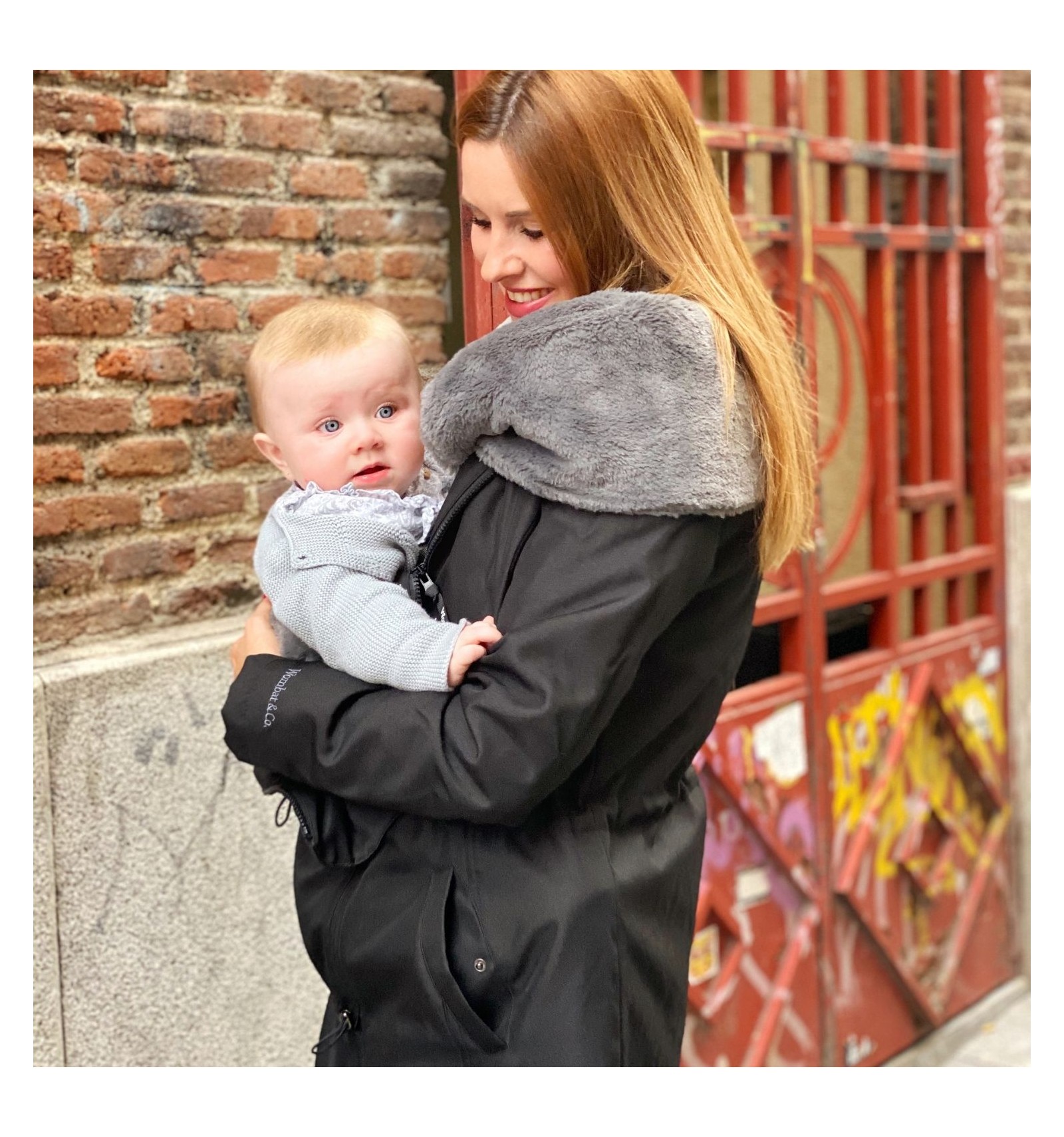 Kangura portabebés Abrigo de Porteo y Premamá Wallaby Charcoal Grey