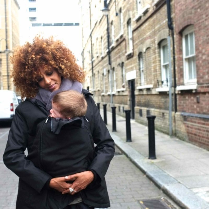 Kangura portabebés Abrigo de Porteo y Premamá Wallaby Charcoal Grey