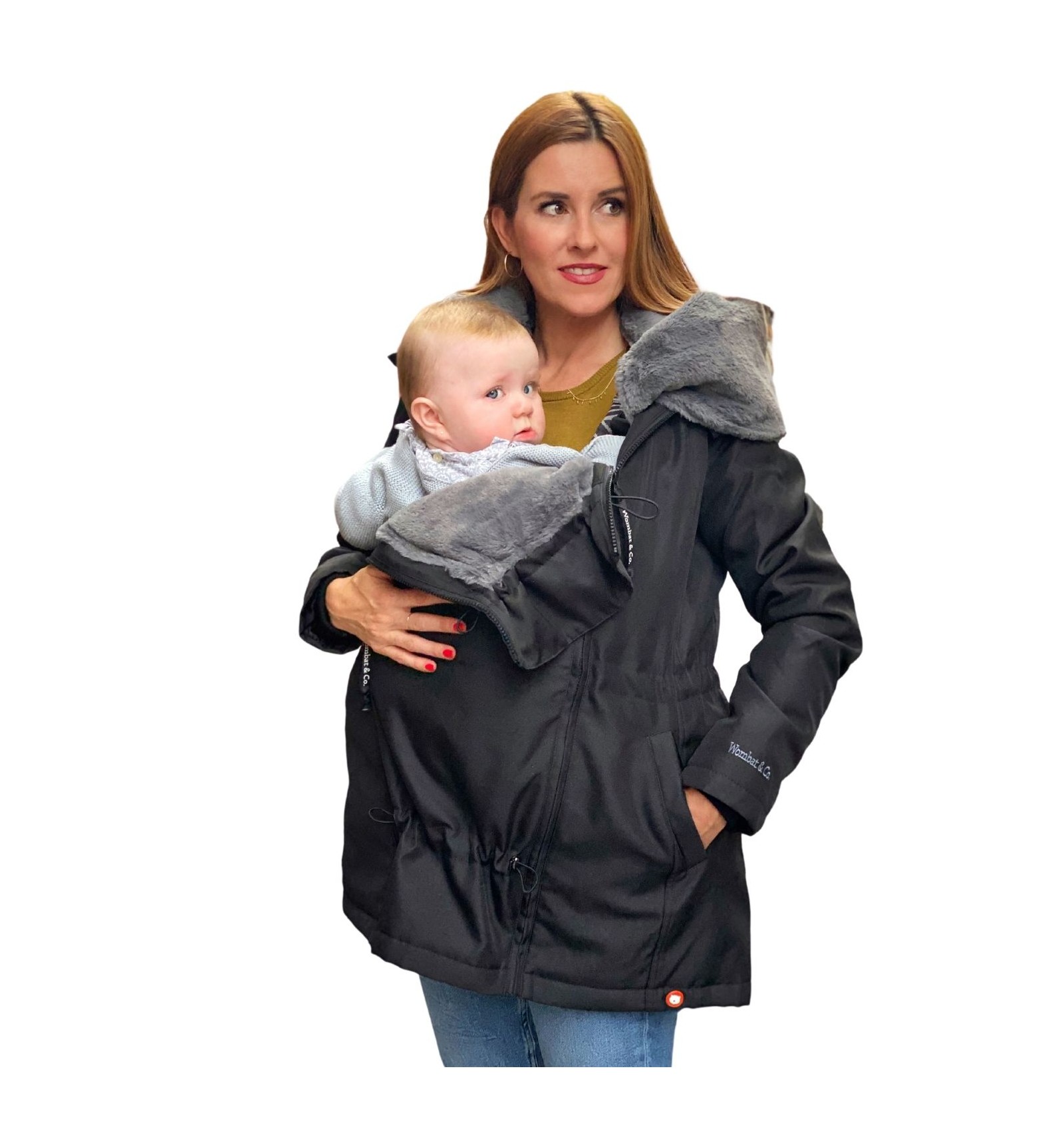 Kangura portabebés Abrigo de Porteo y Premamá Wallaby Charcoal Grey