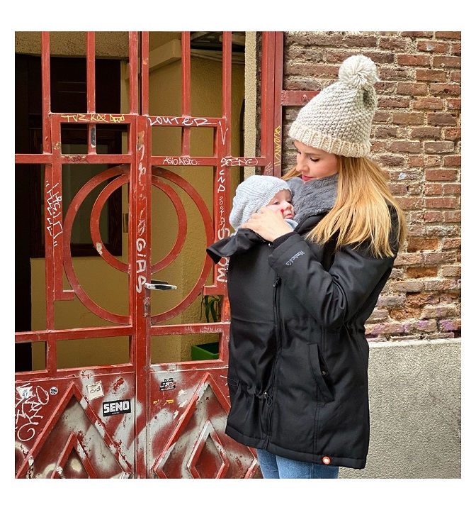 Kangura portabebés Abrigo de Porteo y Premamá Wallaby Charcoal Grey