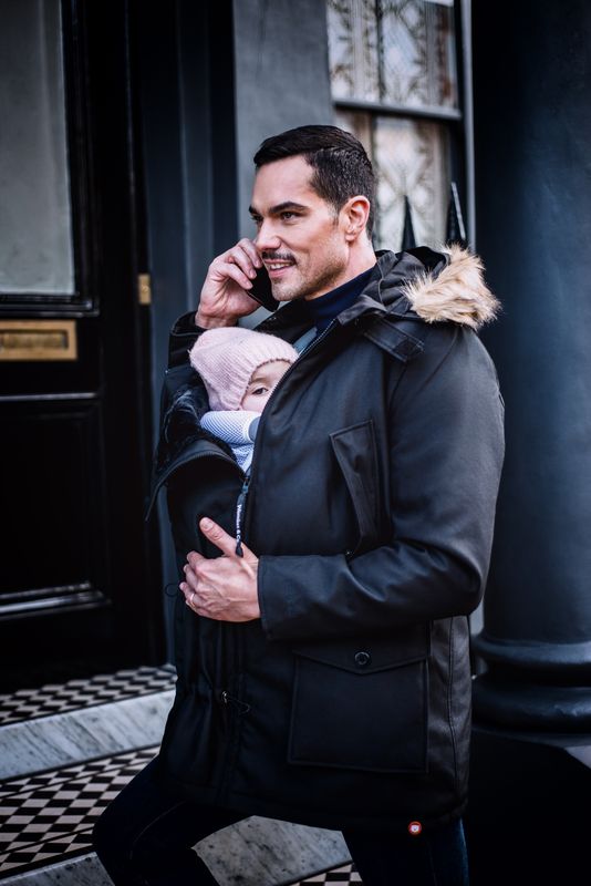 Kangura portabebés Abrigo Porteo Hombre Bandicoot Black