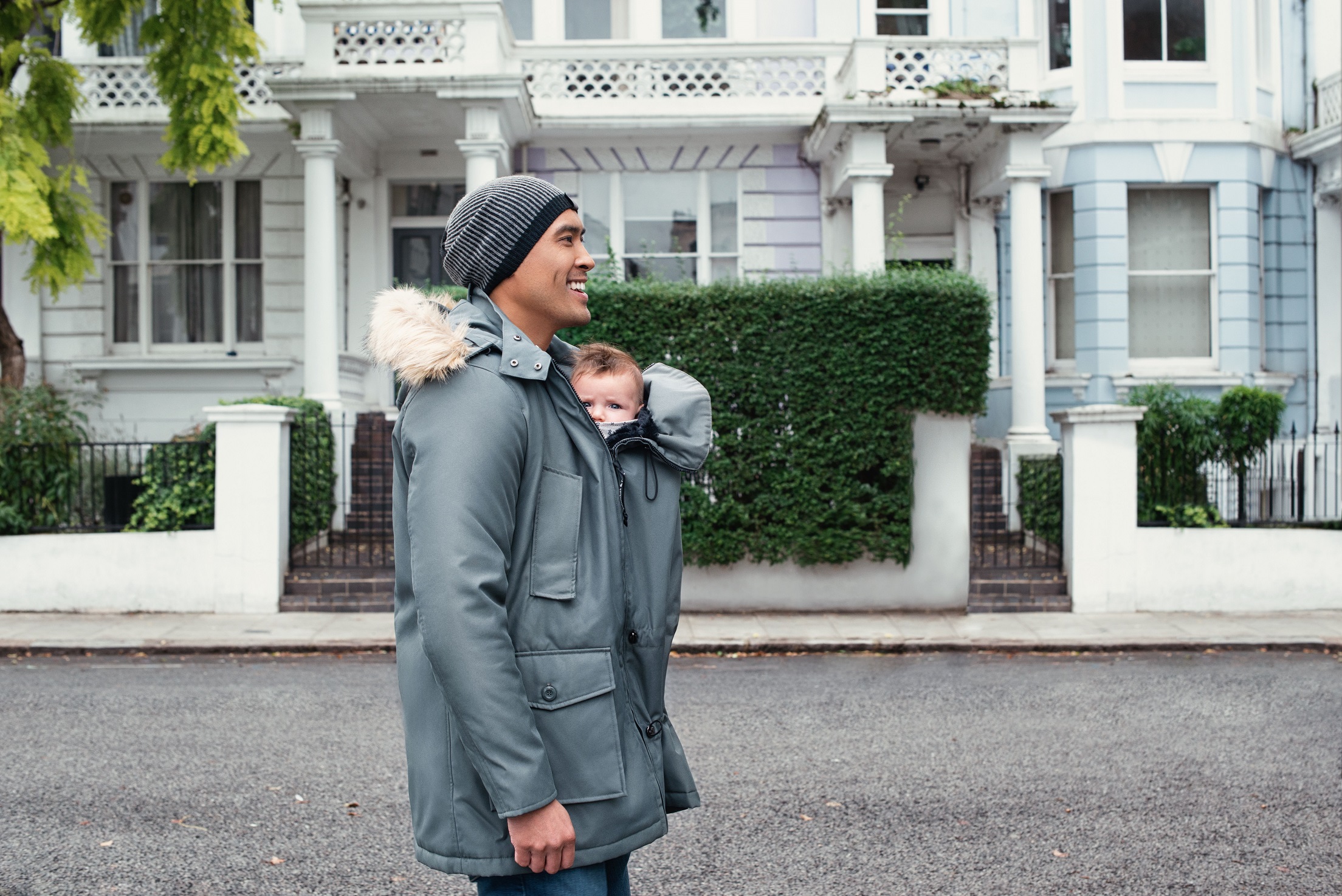 Kangura portabebés Abrigo Porteo Hombre Bandicoot Grey