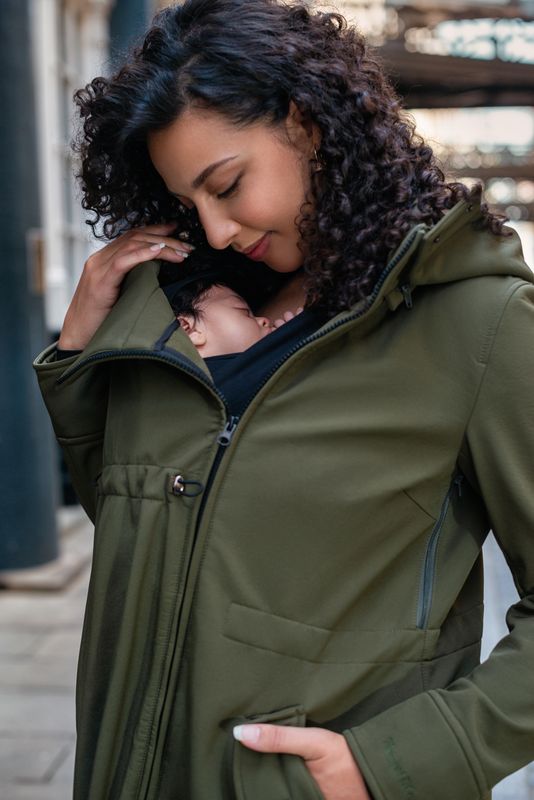 Kangura portabebés Abrigo porteo y premamá Wombat Shell Camo Green