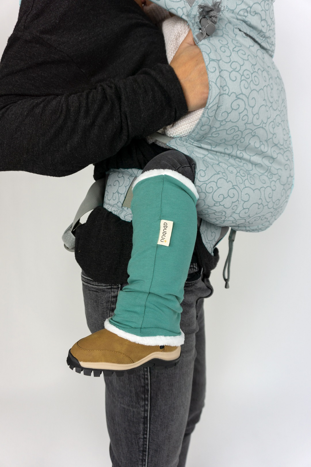 Kangura portabebés Calentadores de Porteo Abubuu Warm Warm Dusty Mint