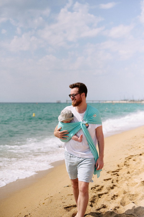 Kangura portabebés Bandolera Portabebé de Agua Momawo Splash Aqua