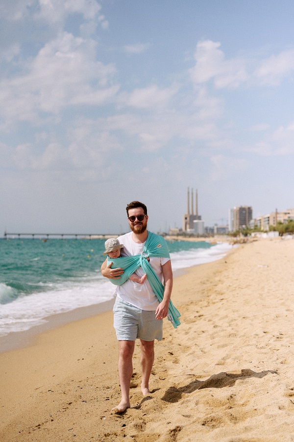 Kangura portabebés Bandolera Portabebé de Agua Momawo Splash Aqua