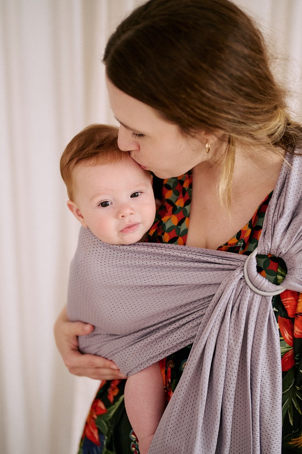 Kangura portabebés Bandolera Portabebé de Agua Momawo Splash Grey