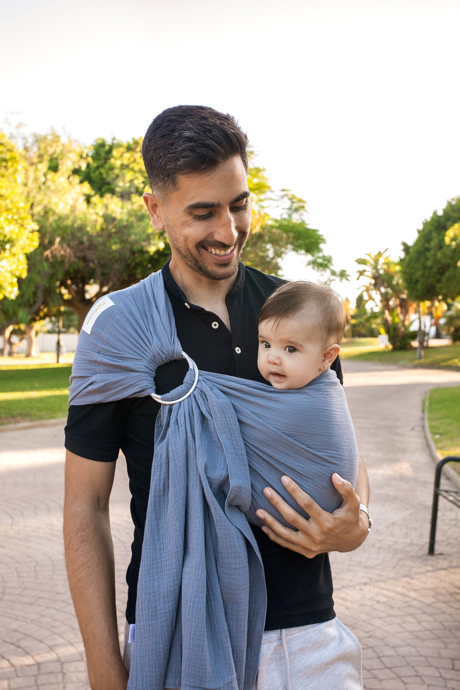 Kangura portabebés Bandolera Portabebé de muselina Amarsupiel Gris