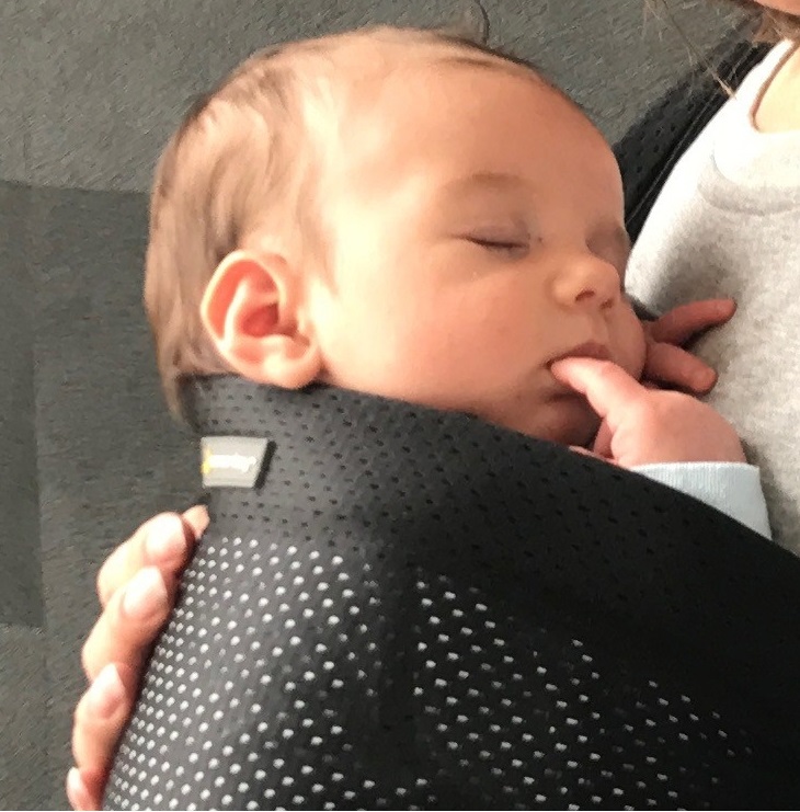 Kangura portabebés Bandolera Portabebé de Agua Minimonkey Black