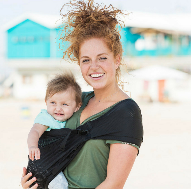 Kangura portabebés Bandolera Portabebé de Agua Minimonkey Black