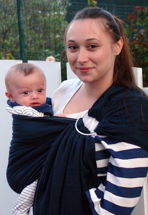 Kangura portabebés Bandolera portabebés Maru Gasa Navy