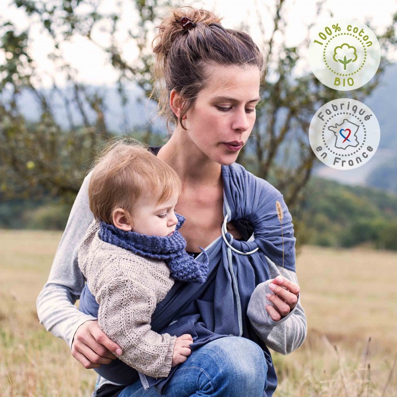 Kangura portabebés Bandolera portabebé Néobulle Néo'Sling Bleu Fregate