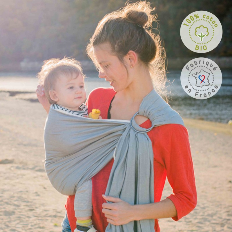 Kangura portabebés Bandolera portabebé Néobulle Néo'Sling Gris Vintage