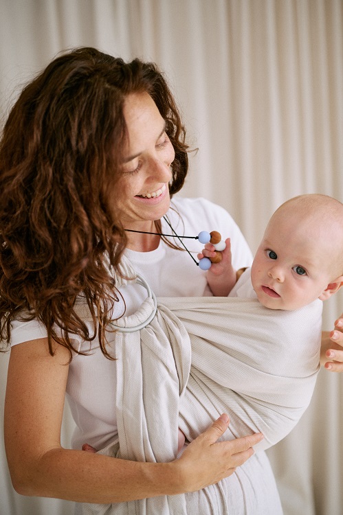 Kangura portabebés Collar de porteo y lactancia Momawo Formentera