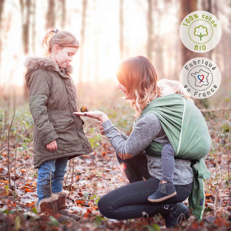 Kangura portabebés Fular portabebé Néobulle Vert Menthe