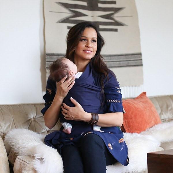 Kangura portabebés Fular elástico portabebé Boba Wrap Navy blue