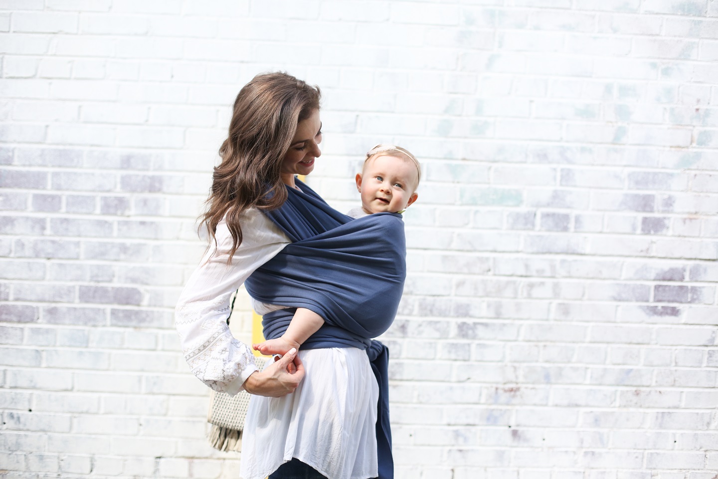 Kangura portabebés Fular elástico portabebé Boba Wrap Vintage Blue