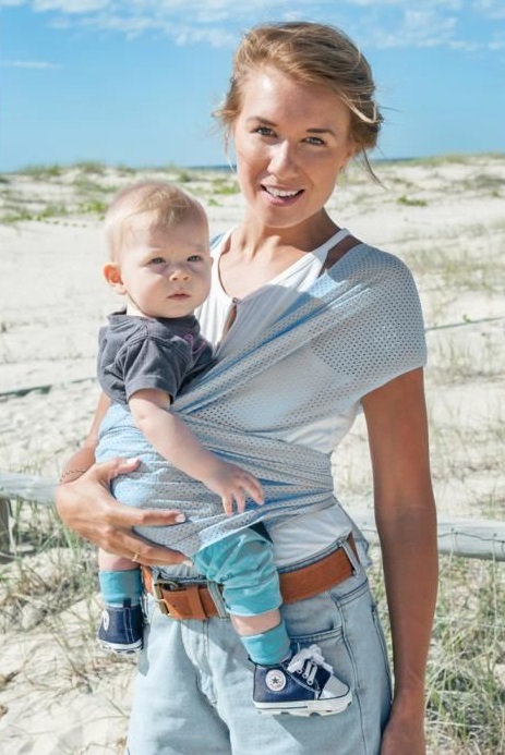 Kangura portabebés Fular de agua Hin-Yari Light Grey