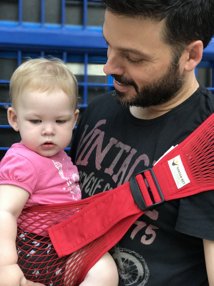 Kangura portabebés Portabebé Kantan Net Rojo