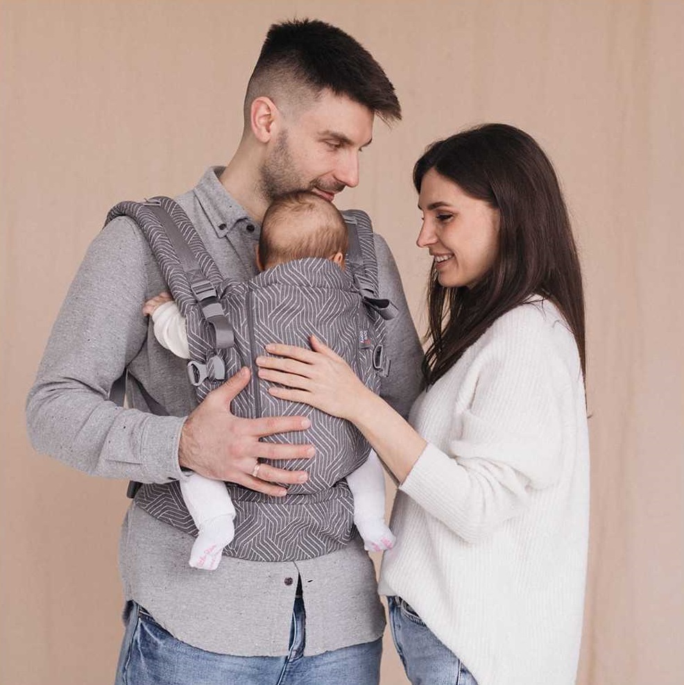 Kangura portabebés Mochila evolutiva Love and Carry One Wave (100% Algodón Orgánico)