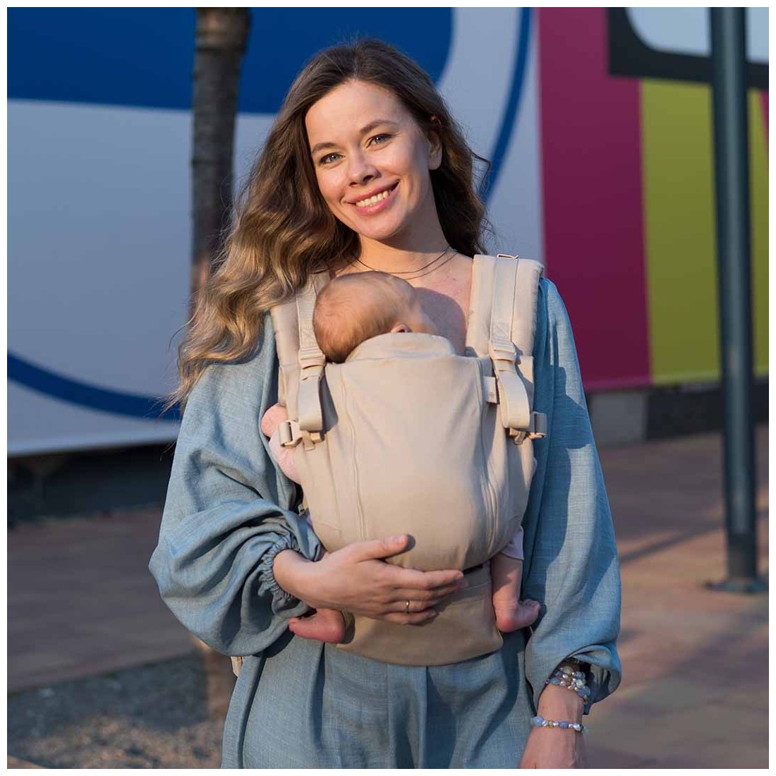 Kangura portabebés Mochila evolutiva Love and Carry One Wheat (100% Algodón)