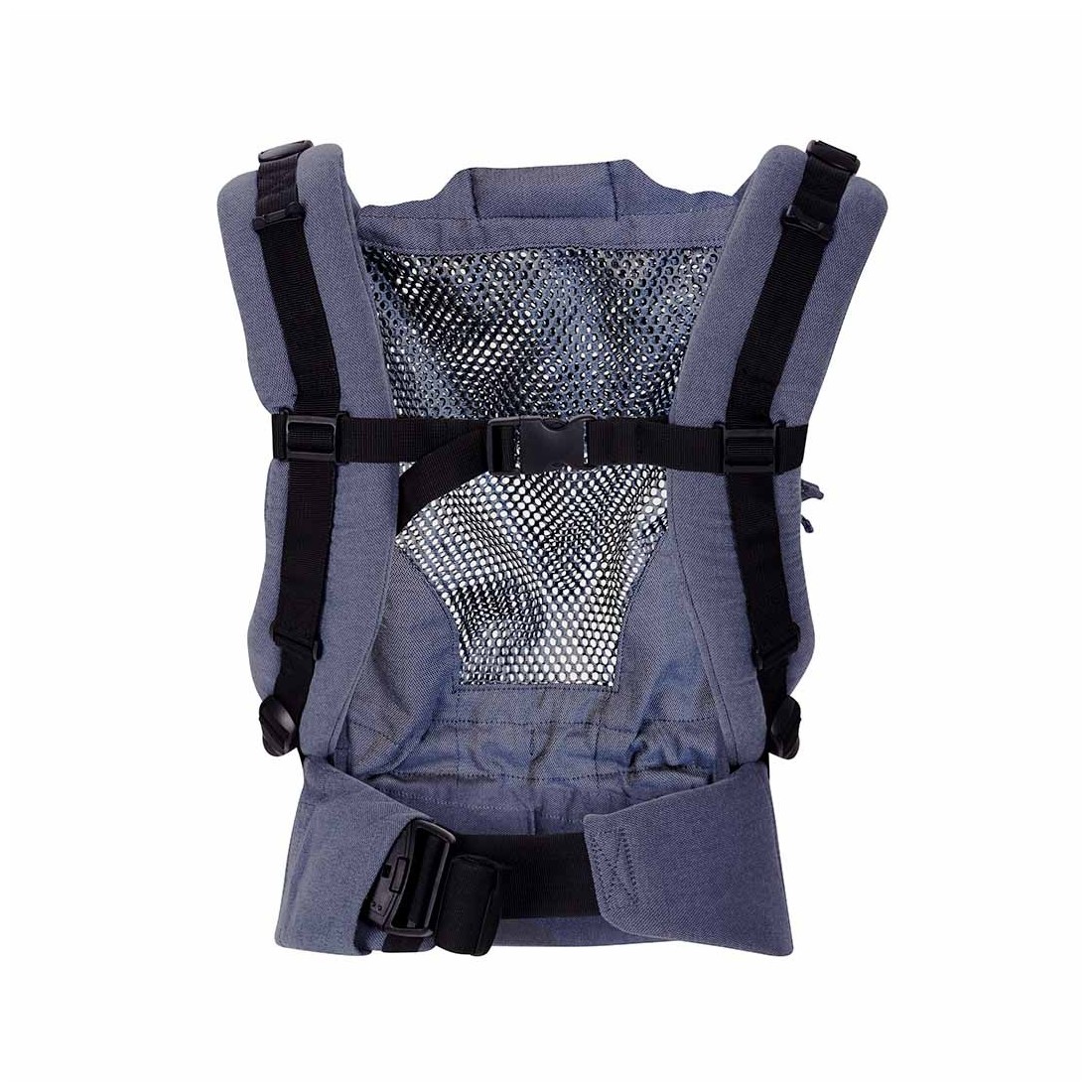 Kangura portabebés Mochila Evolutiva Portabebés Quokkababy E-Carrier Mesh Denim Blue