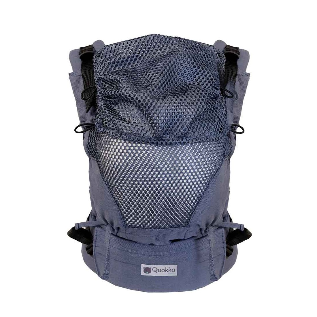 Kangura portabebés Mochila Evolutiva Portabebés Quokkababy E-Carrier Mesh Denim Blue