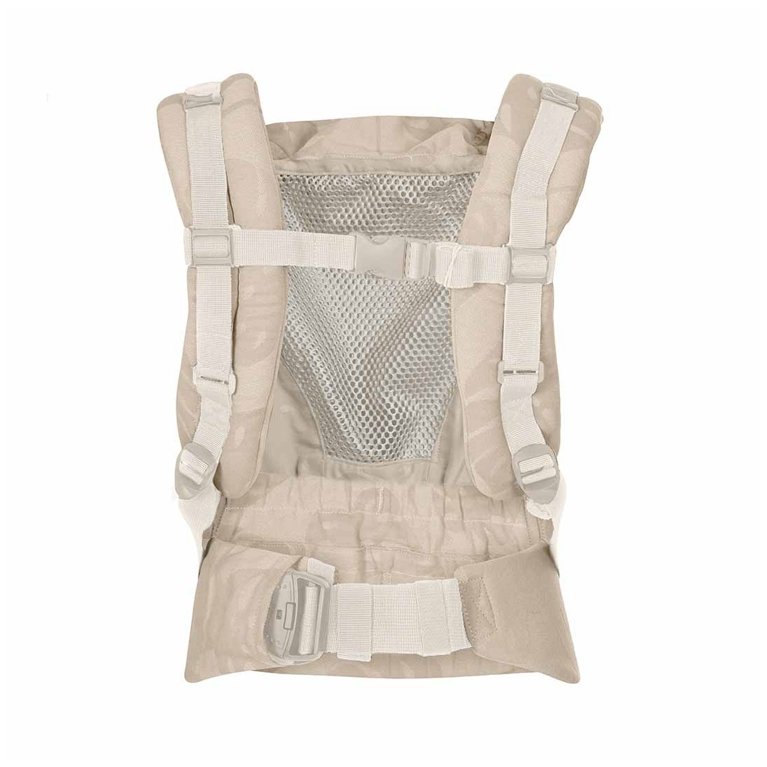 Kangura portabebés Mochila Evolutiva Portabebés Quokkababy E-Carrier Mesh Taupe Leaves