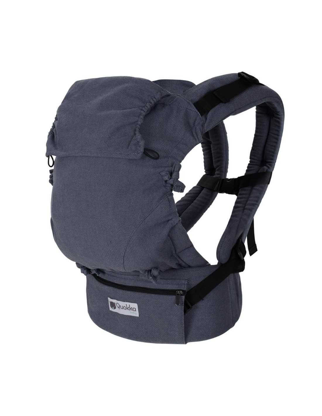 Kangura portabebés Mochila Evolutiva Portabebés Quokkababy E-Carrier Denim Blue