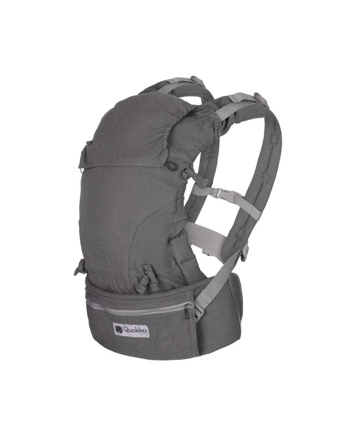 Kangura portabebés Mochila Evolutiva Portabebés Quokkababy E-Carrier Light Grey