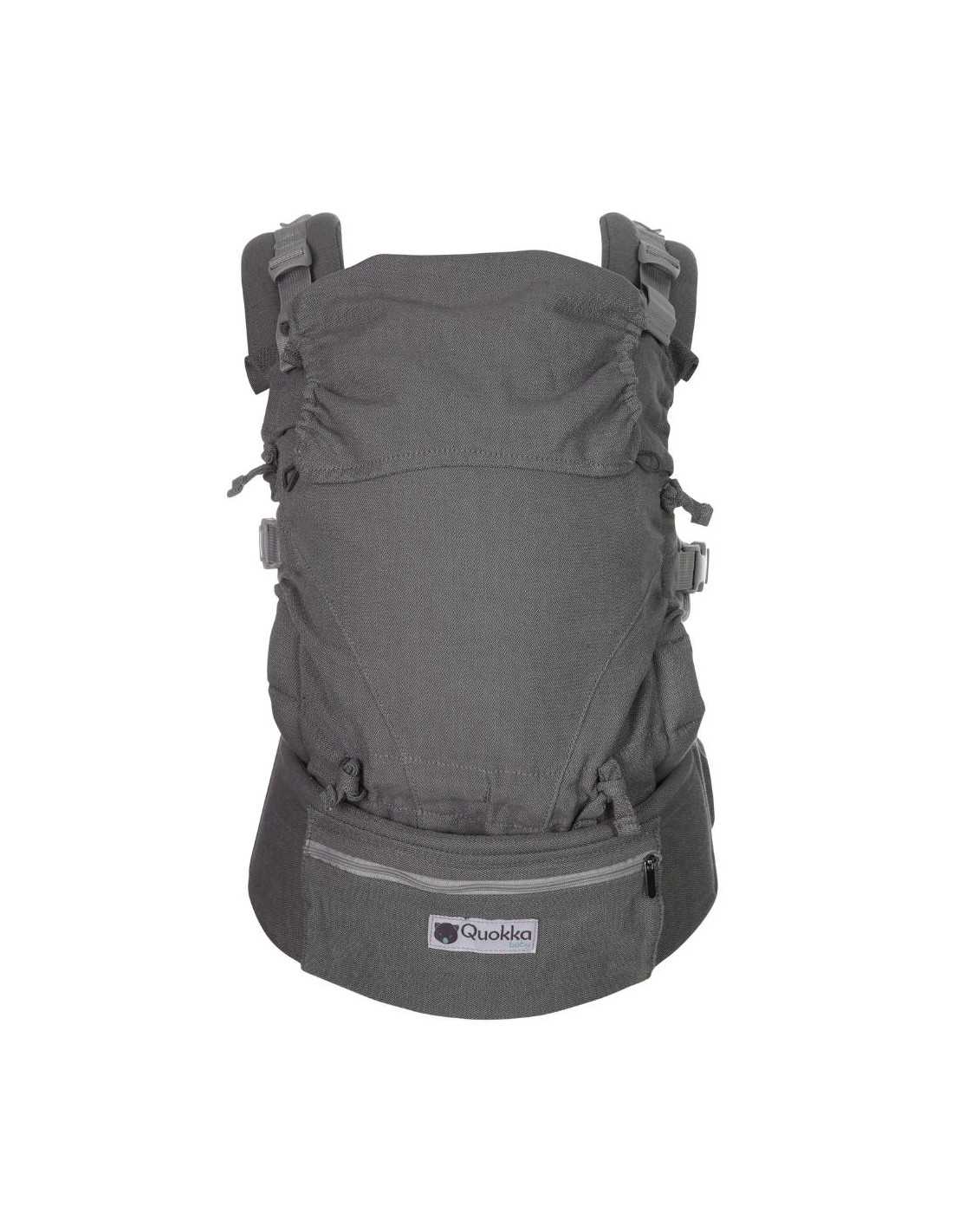 Kangura portabebés Mochila Evolutiva Portabebés Quokkababy E-Carrier Light Grey