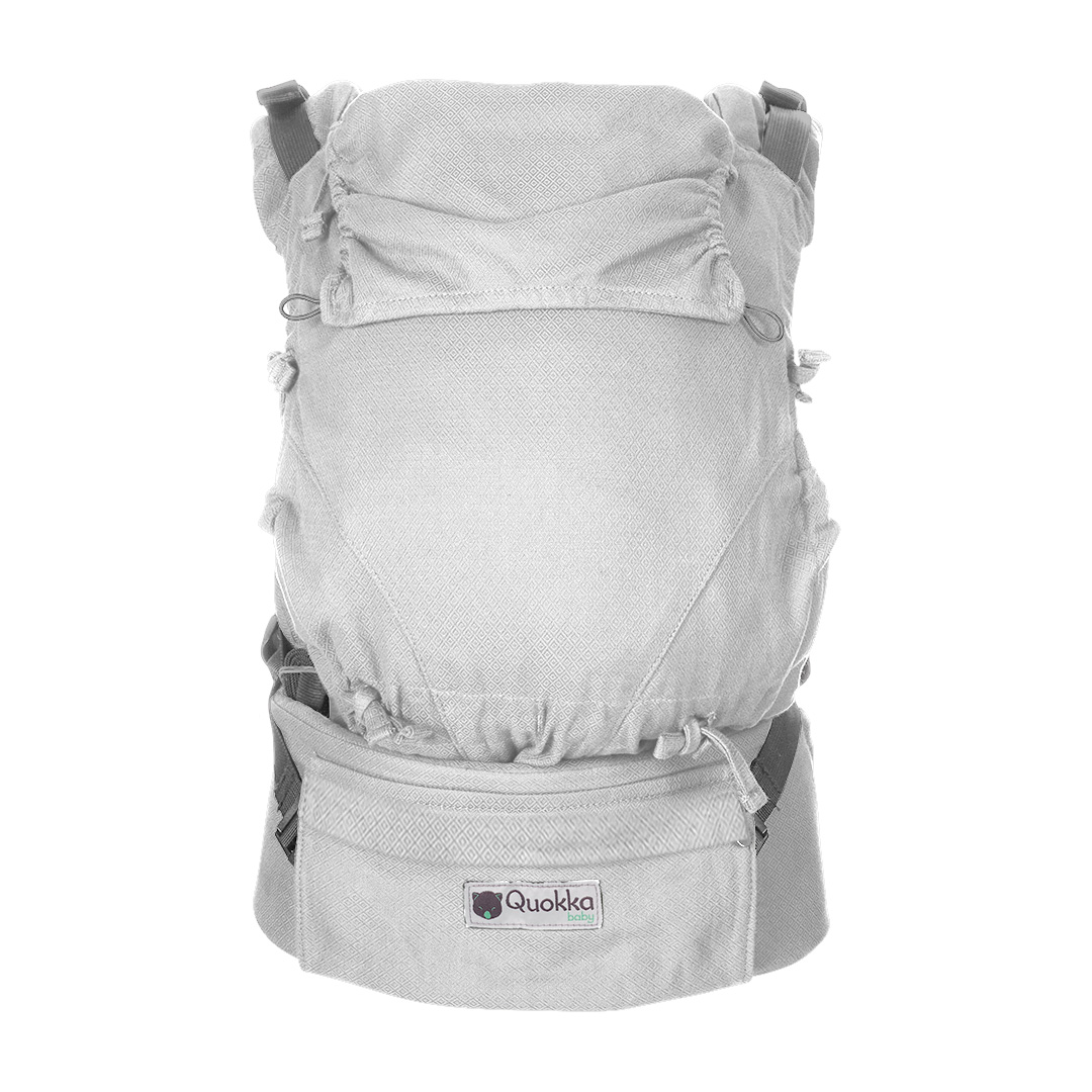 Kangura portabebés Mochila Evolutiva Portabebés Quokkababy E-Carrier Silver Diamond