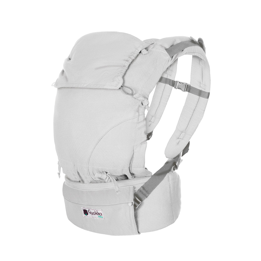 Kangura portabebés Mochila Evolutiva Portabebés Quokkababy E-Carrier Silver Diamond