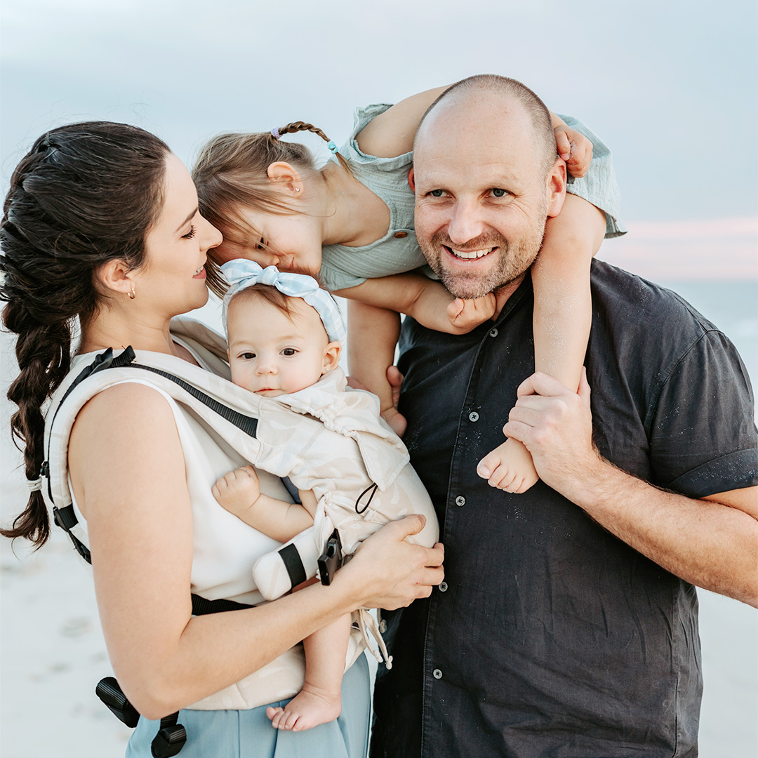 Kangura portabebés Mochila Evolutiva Portabebés Quokkababy E-Carrier Taupe Leaves