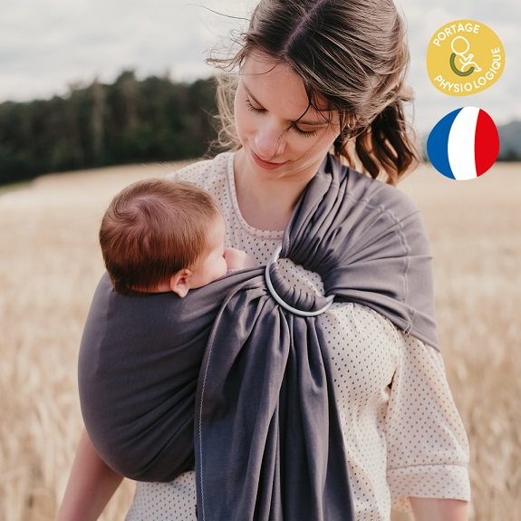 Kangura portabebés Bandolera portabebé Néobulle elástica My Sling Ardoise