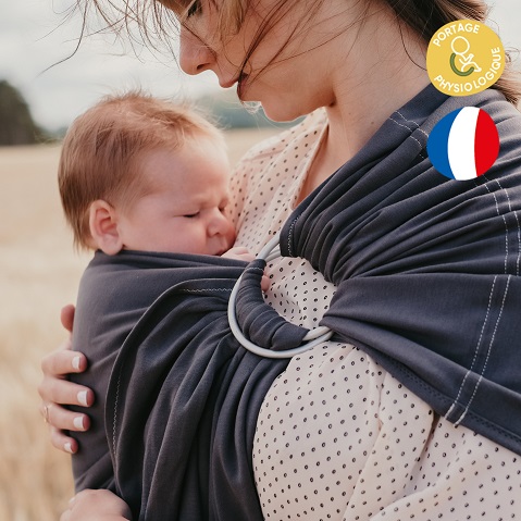 Kangura portabebés Bandolera portabebé Néobulle elástica My Sling Ardoise