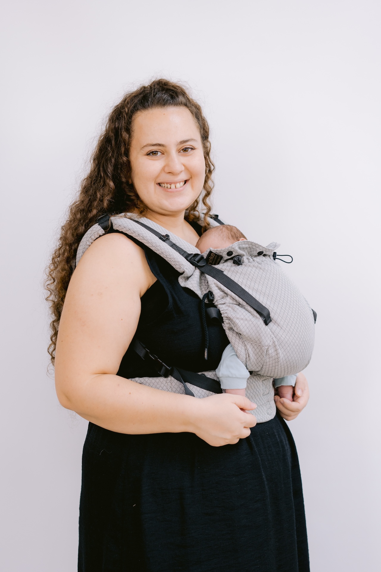 Kangura portabebés Mochila Evolutiva Portabebé Neko Smart Baby Grey diamond (100% algodón orgánico)