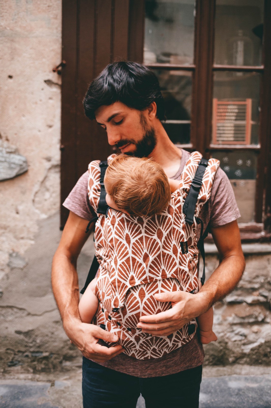 Kangura portabebés Mochila Evolutiva Portabebé Neko Smart Baby Mocha (Lino)