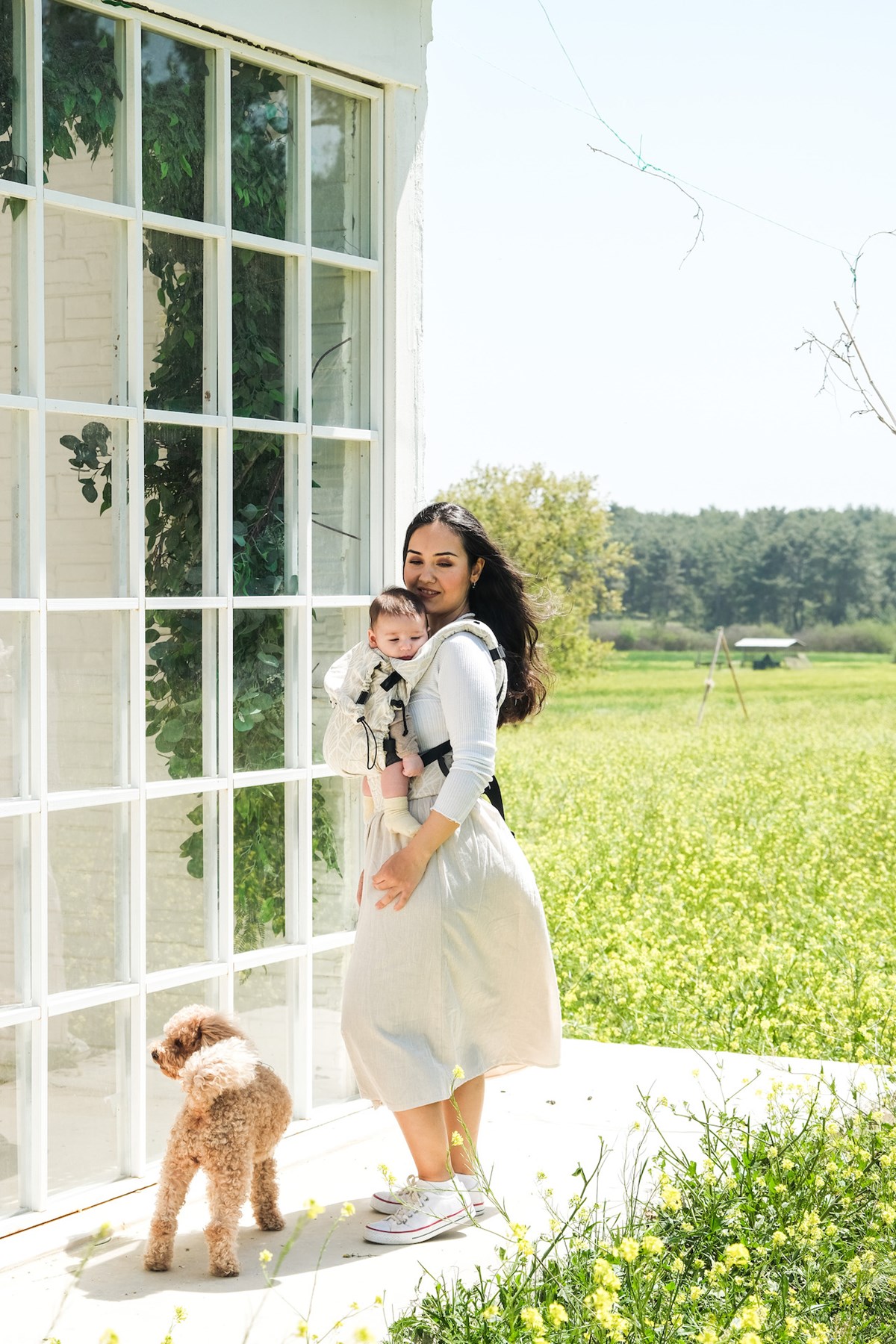 Kangura portabebés Mochila Evolutiva Portabebé Neko Smart Baby Perla (Lino)