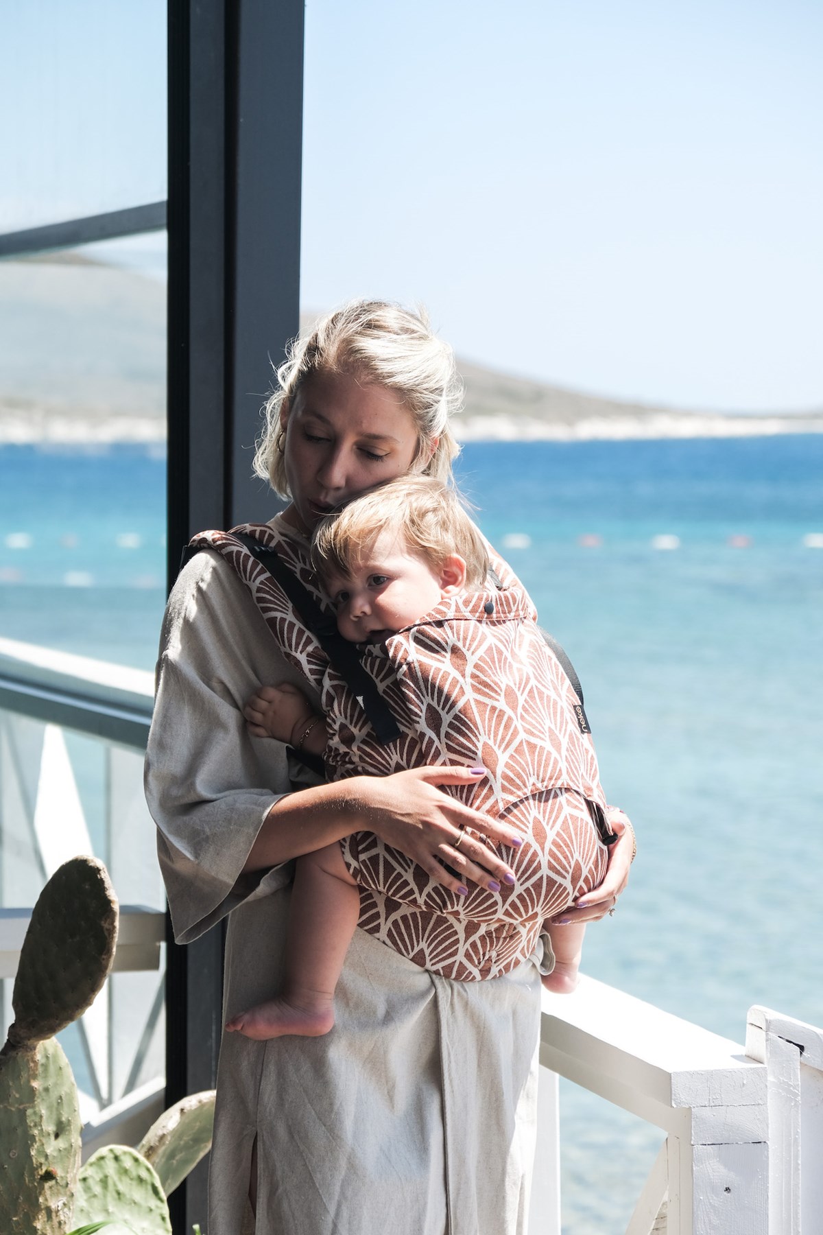 Kangura portabebés Mochila Evolutiva Portabebé Neko Smart Toddler Mocha (Lino)