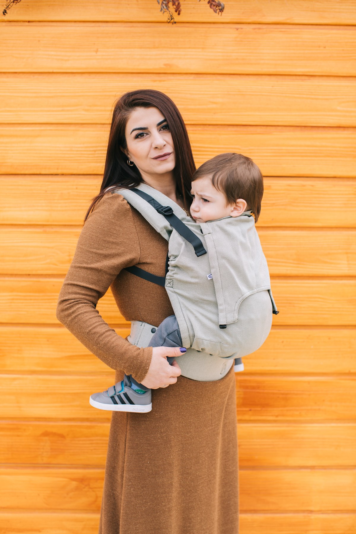 Kangura portabebés Mochila Evolutiva Portabebé Neko Smart Toddler Moss (Algodón orgánico)