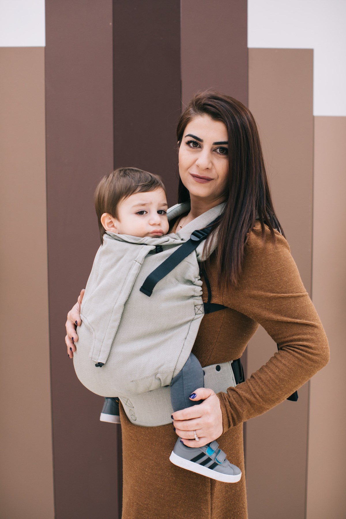 Kangura portabebés Mochila Evolutiva Portabebé Neko Smart Toddler Moss (Algodón orgánico)
