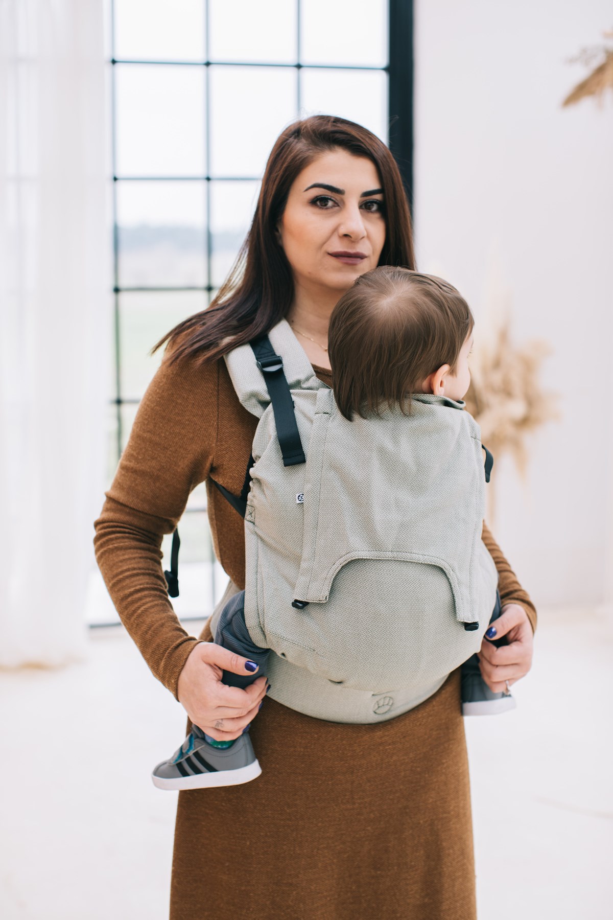 Kangura portabebés Mochila Evolutiva Portabebé Neko Smart Toddler Moss (Algodón orgánico)