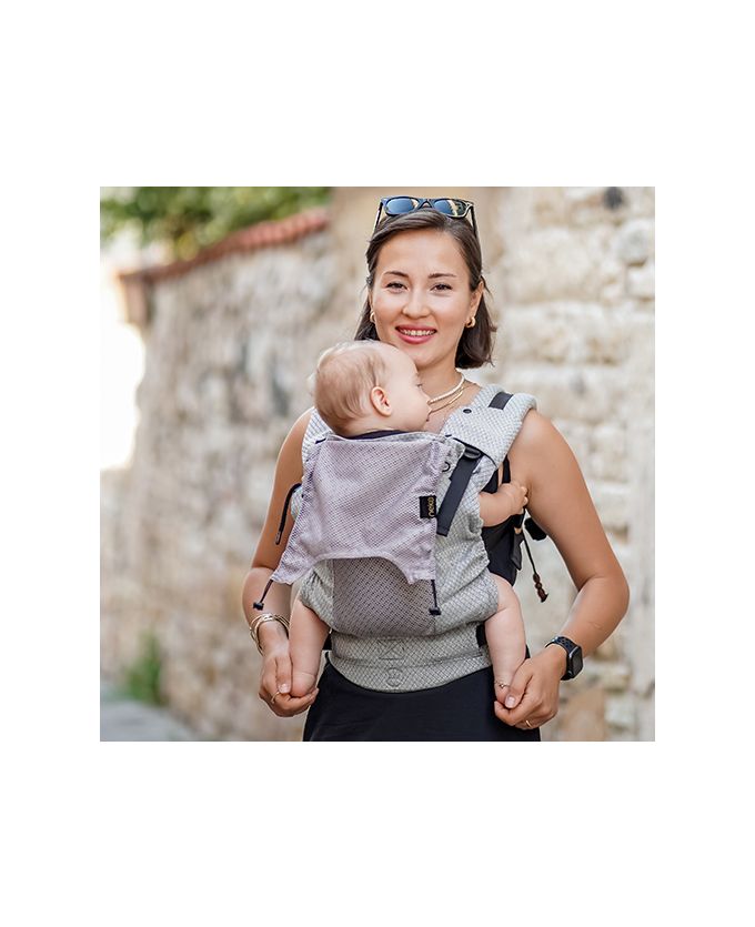 Kangura portabebés Mochila Evolutiva Portabebé Neko Smart Air Baby Grey diamond